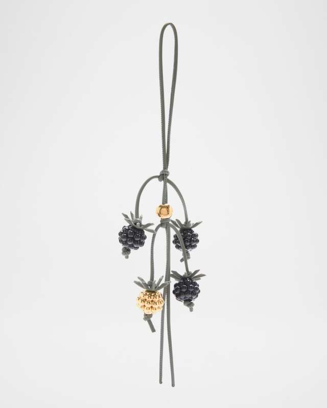 Berry Bag Charm in Calfskin Leather